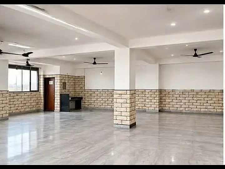 A 1300 sqft hall with a 400 sqft rest area is available for rent in Sevashram, Udaipur